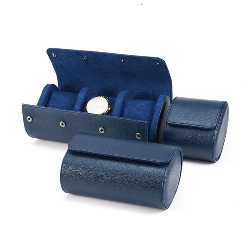 123 Slots Watch Roll Travel Portable Vintage Leather Display Storage Box with Slid in Out Organizer Drop 240119