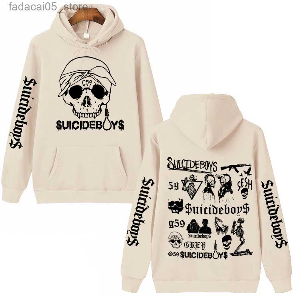 Men's Hoodies Sweatshirts Suicideboys Doodle Art Hoodie Man Woman Harajuku Hip Hop Pullover Tops Sweatshirt Fans Gif Q240129