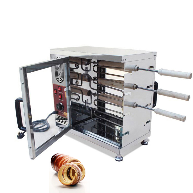 16 Roller Commercial Bread Roll Ice Cream Machine Electric Chimney Cake Oven Kurtos Kalacs Grill Roll Maker Machine