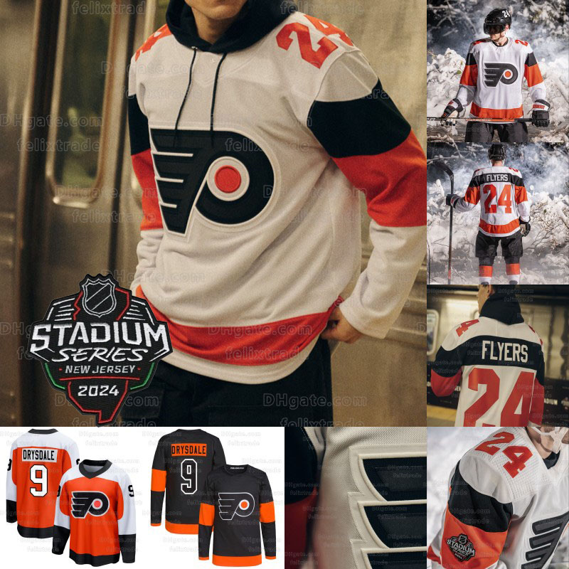 Jamie Drysdale Philadelphia Flyers 2024 Stadium Series Jersey Bobby Brink Carter Hart Owen Tippett Felix Sandstrom Ivan Provorov Wade Allison Tyson Foerster