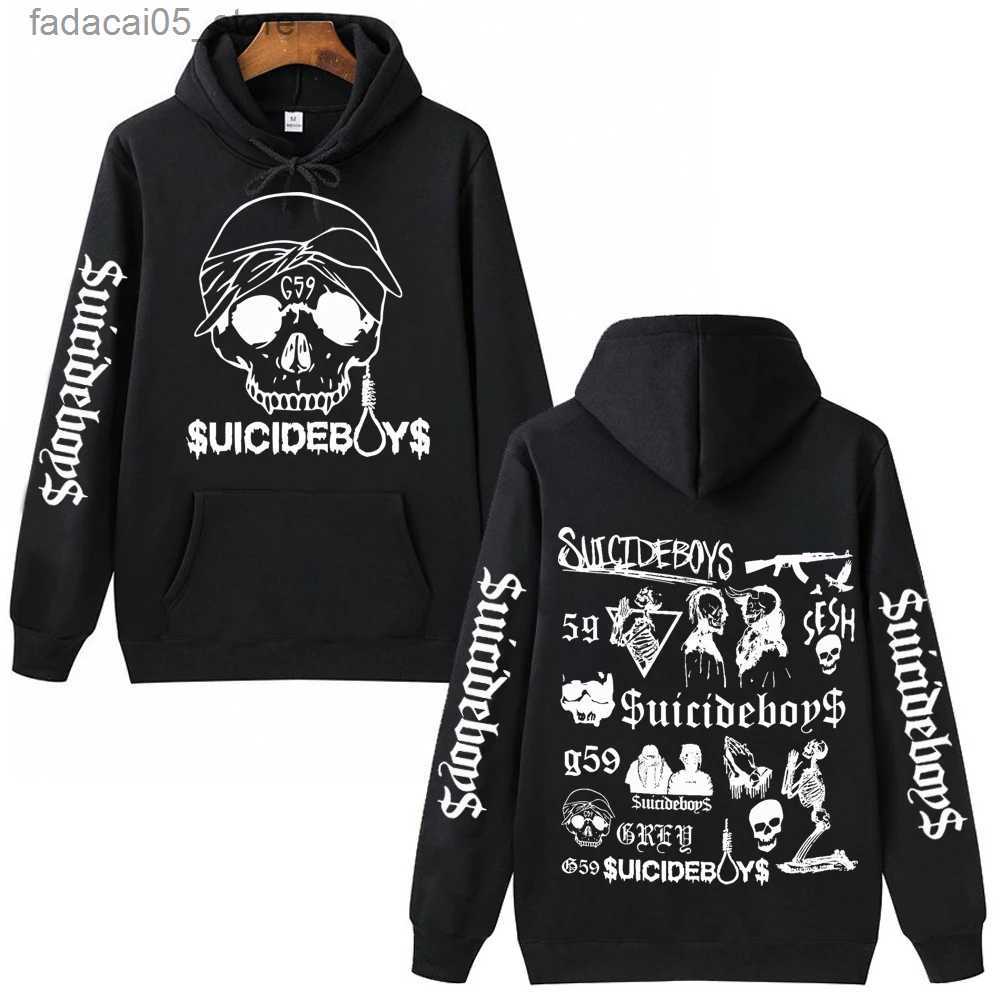 Men's Hoodies Sweatshirts Suicideboys Doodle Art Hoodie Man Woman Harajuku Hip Hop Pullover Tops Sweatshirt Fans Gif Q240129