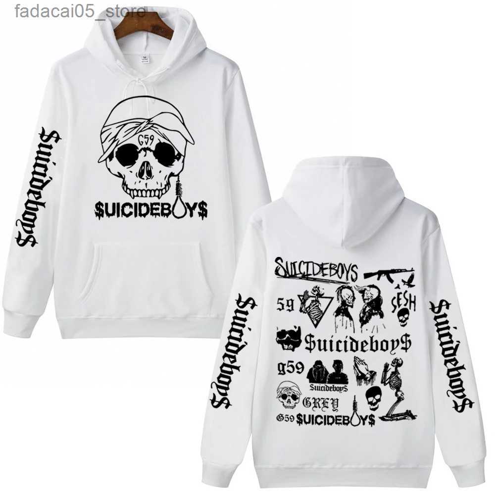 Men's Hoodies Sweatshirts Suicideboys Doodle Art Hoodie Man Woman Harajuku Hip Hop Pullover Tops Sweatshirt Fans Gif Q240129