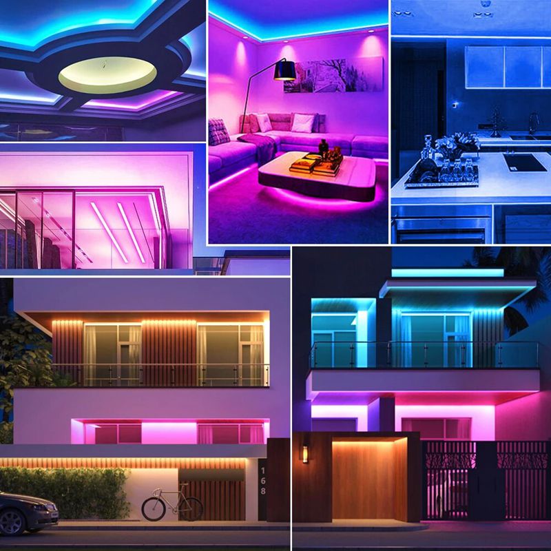 FCOB COB Color Changing RGBCCT Flexible High Density LED Strip Light RGB+Tunable Color Temperature 3000K-6000K 16.4FT 840LEDs DC24V 12mm Width for Dec