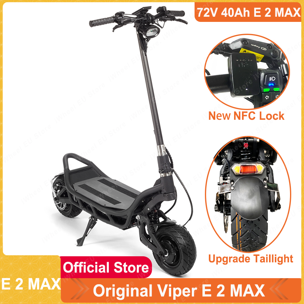 EU Stock Viper E 2 MAX Viper E 3 MAX 72V 40Ah New NFC Tail Light System Dual Motor 1500W*2 Top Speed 95km/h Official Viper E 2 MAXFoldable Hydraulic A