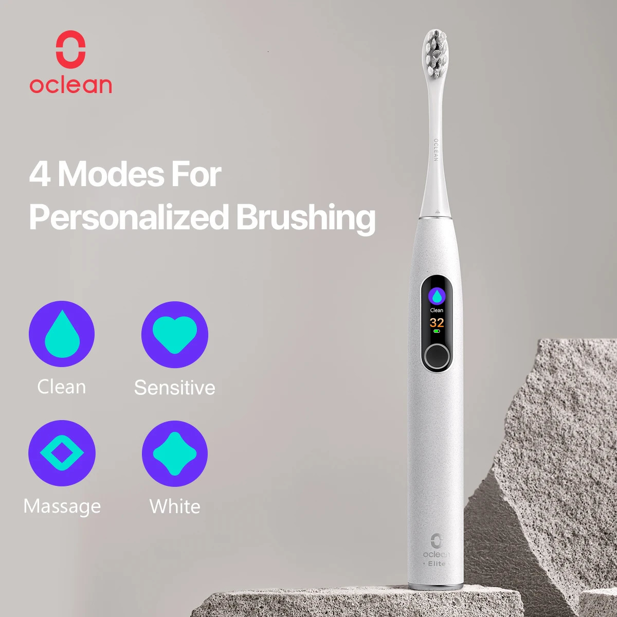 Oclean X Pro Elite Smart Sonic Electric Toothbrush Set Rechargeable Screen Display Oral Care Teethbrush Kit 240127