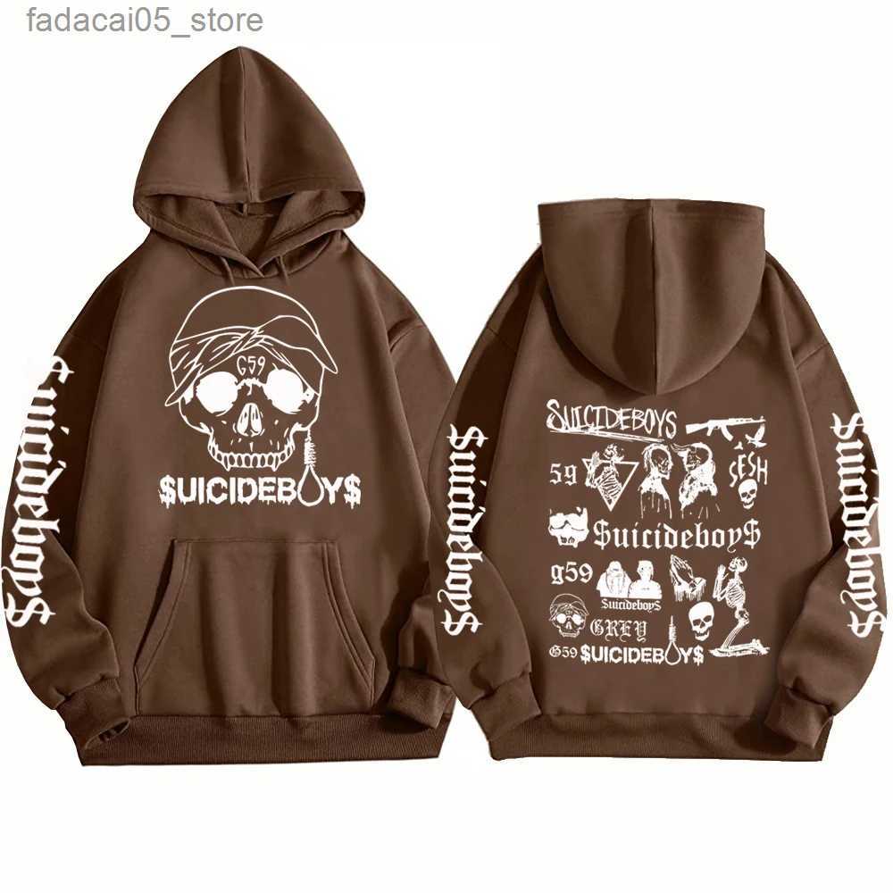Men's Hoodies Sweatshirts Suicideboys Doodle Art Hoodie Man Woman Harajuku Hip Hop Pullover Tops Sweatshirt Fans Gif Q240129