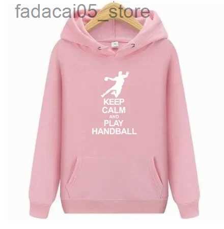Men's Hoodies Sweatshirts 2024 Plus Size S-4XL Hoodies Men Keep Calm And Play Handball Male hip hop Hoodies Sweatshirts mens casual Hooded brand 