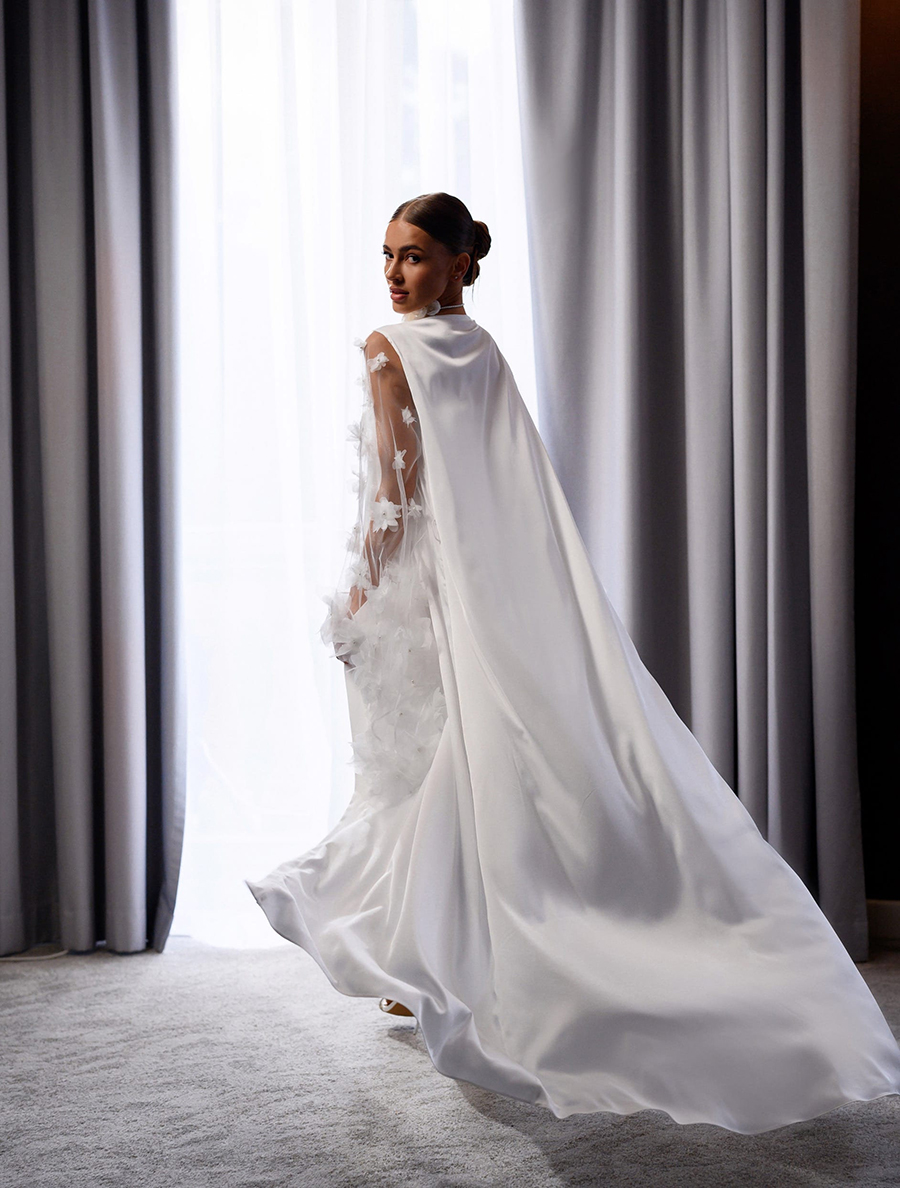 Handmade Flowers Women Satin Nightgown Sexy Lace Sleepwear V Neck Long Sleeve Nightwear Sleep Wear Night Gown Lingerie