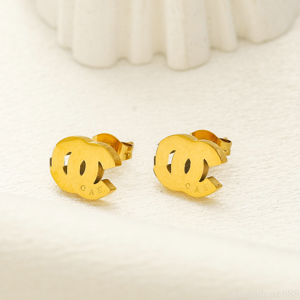Dangle Designer Jewelry for Woman Earring Gold Plated Brand Letter Stud Earrings Wedding Party Gift