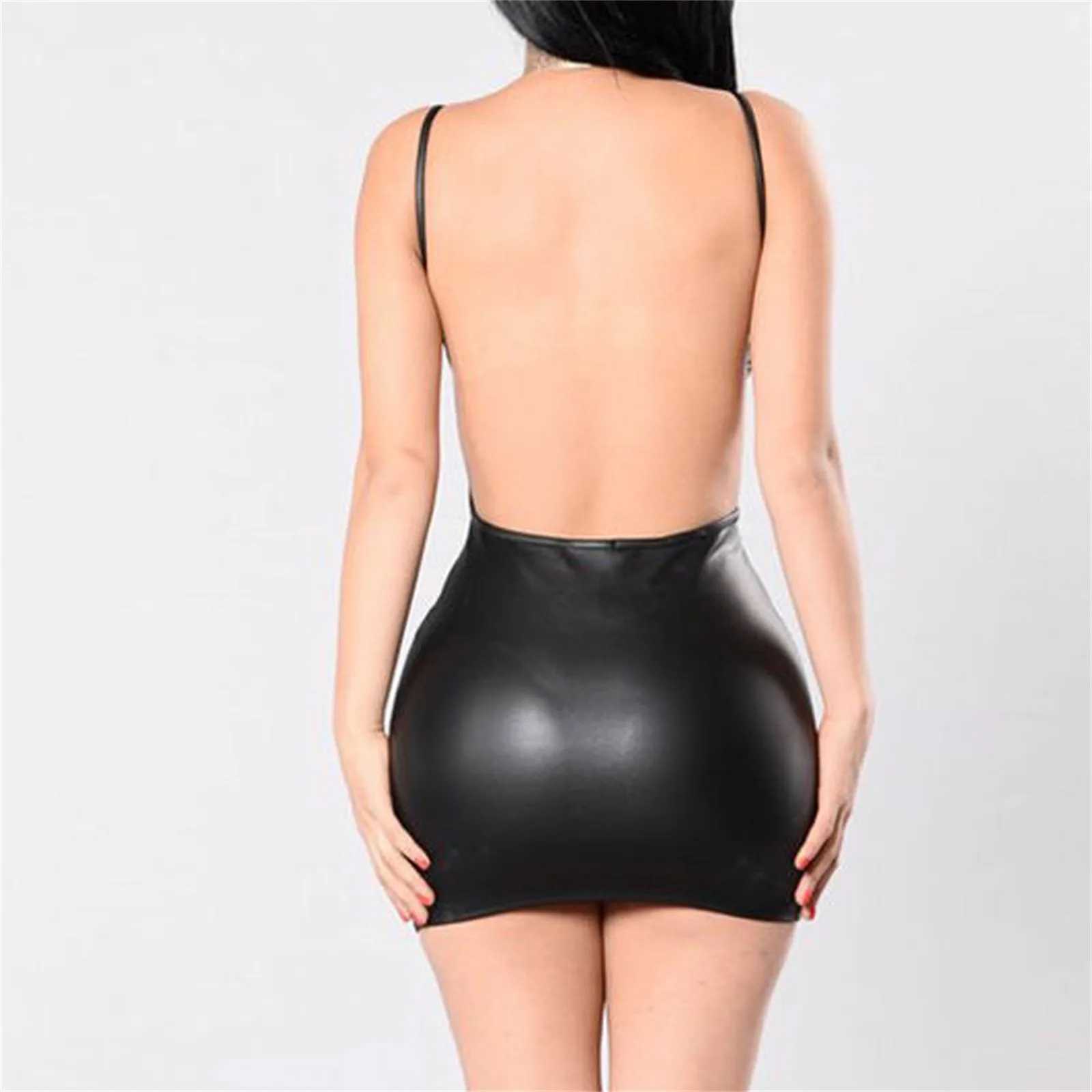 Sexy Set Porno Lingerie Sexy Underwear For Woman PU Leather Exotic Dress Babydoll Lenceria Sexi Costumes Sex Clubwear Sleepwear Plus Size