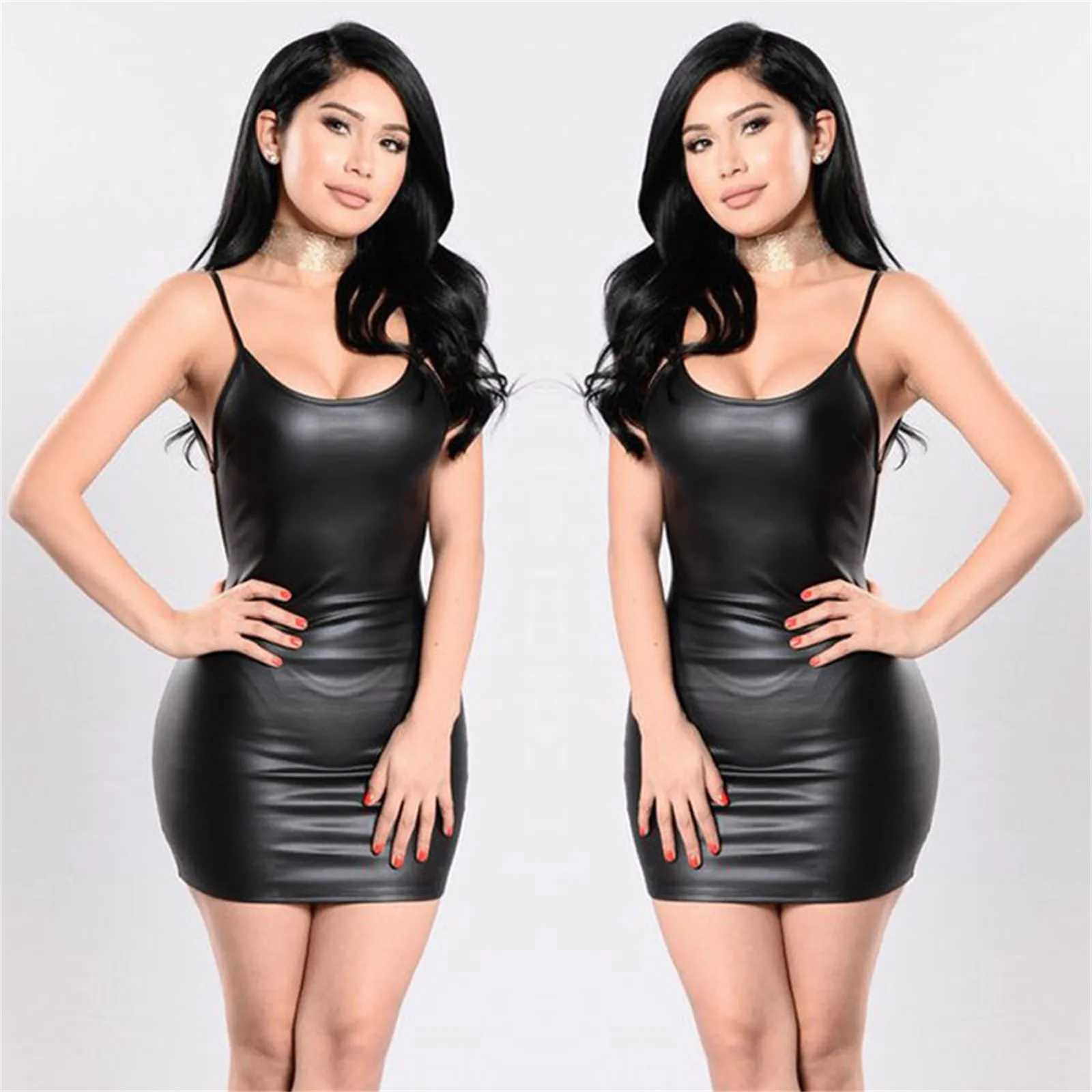Sexy Set Porno Lingerie Sexy Underwear For Woman PU Leather Exotic Dress Babydoll Lenceria Sexi Costumes Sex Clubwear Sleepwear Plus Size