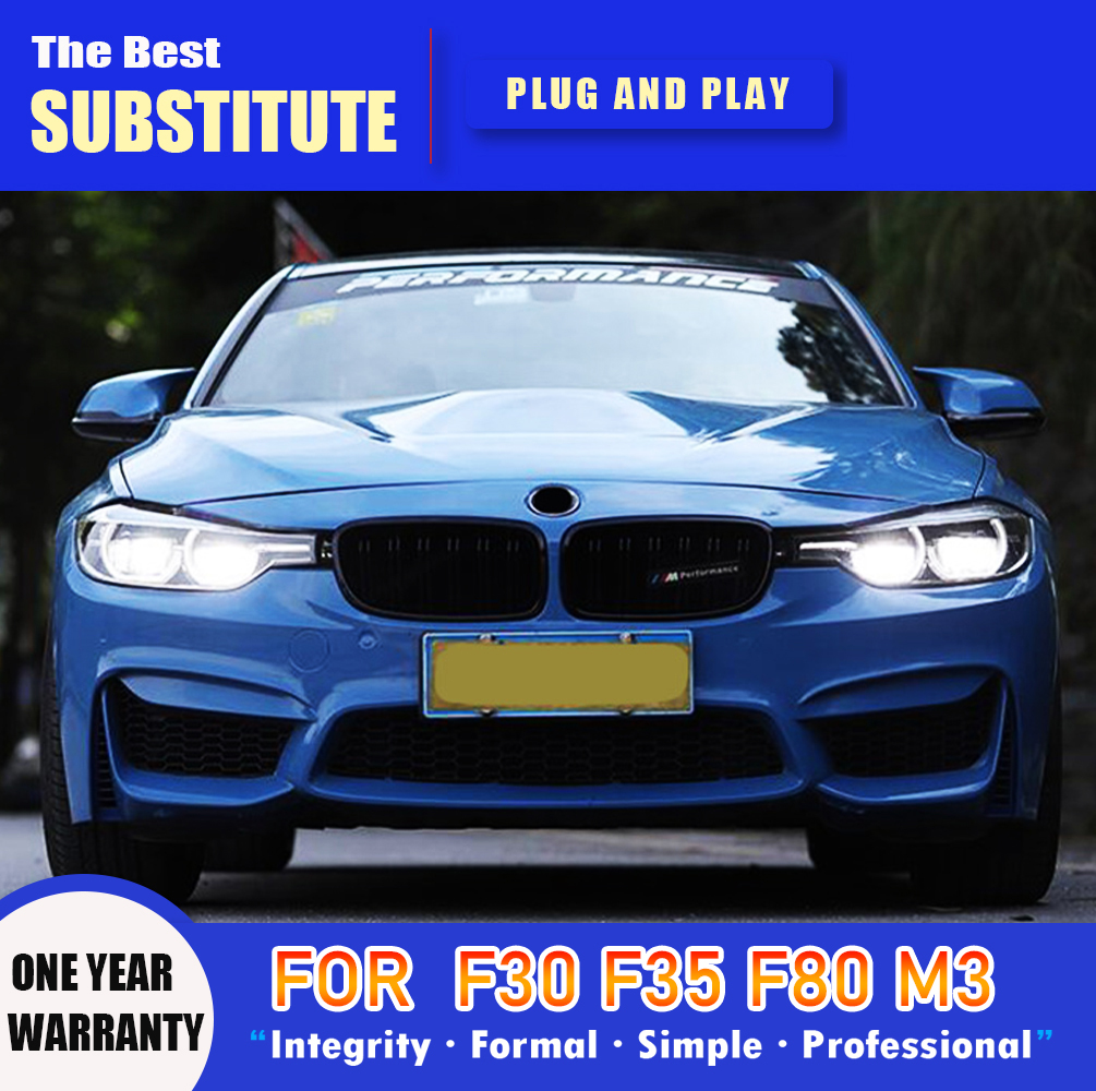 Car Head Lamp For BMW F30 F35 F80 M3 LED Headlight Assembly 13-19 Car Accessories Daytime Running Light Streamer Turn Signal Auto Parts