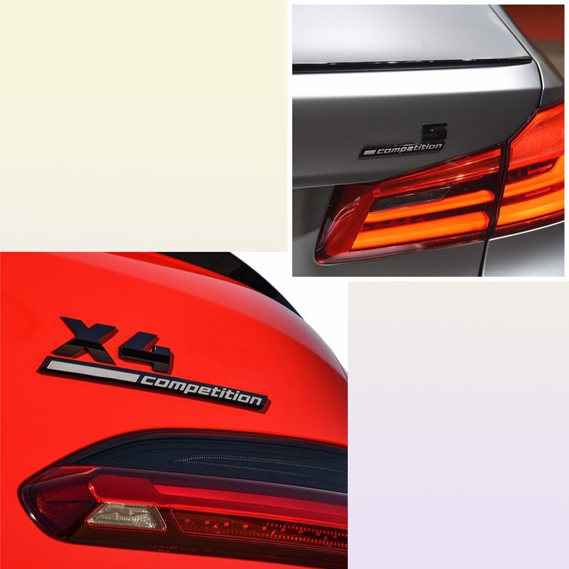 Glossy Black COMPETITION Bar Underlined Emblem for BMW Thunder Edition M1 M2 M3 M4 M5 M6 M7 M8 X3M X4M X5M X6M Car Trunk Sticker