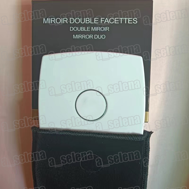 Brand Double Facettes Mirror DUO Makeup Mirror With Dusk Bag Compact Mirrors Makeup Tools with Concave Mark