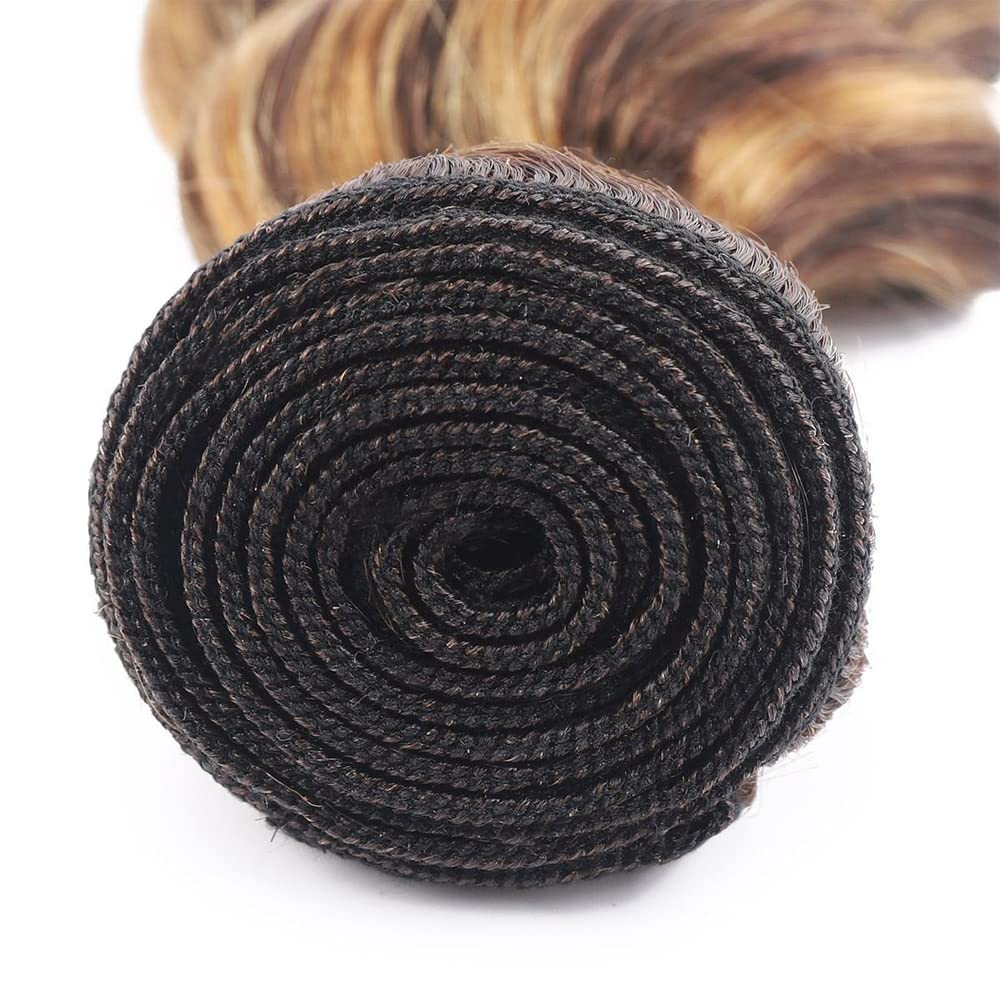 Brazilian Water Wave Human Remy Virgin Hair Weaves P4/27 Highlight Color 100g/bundle Double Wefts 3Bundles/lot full and soft