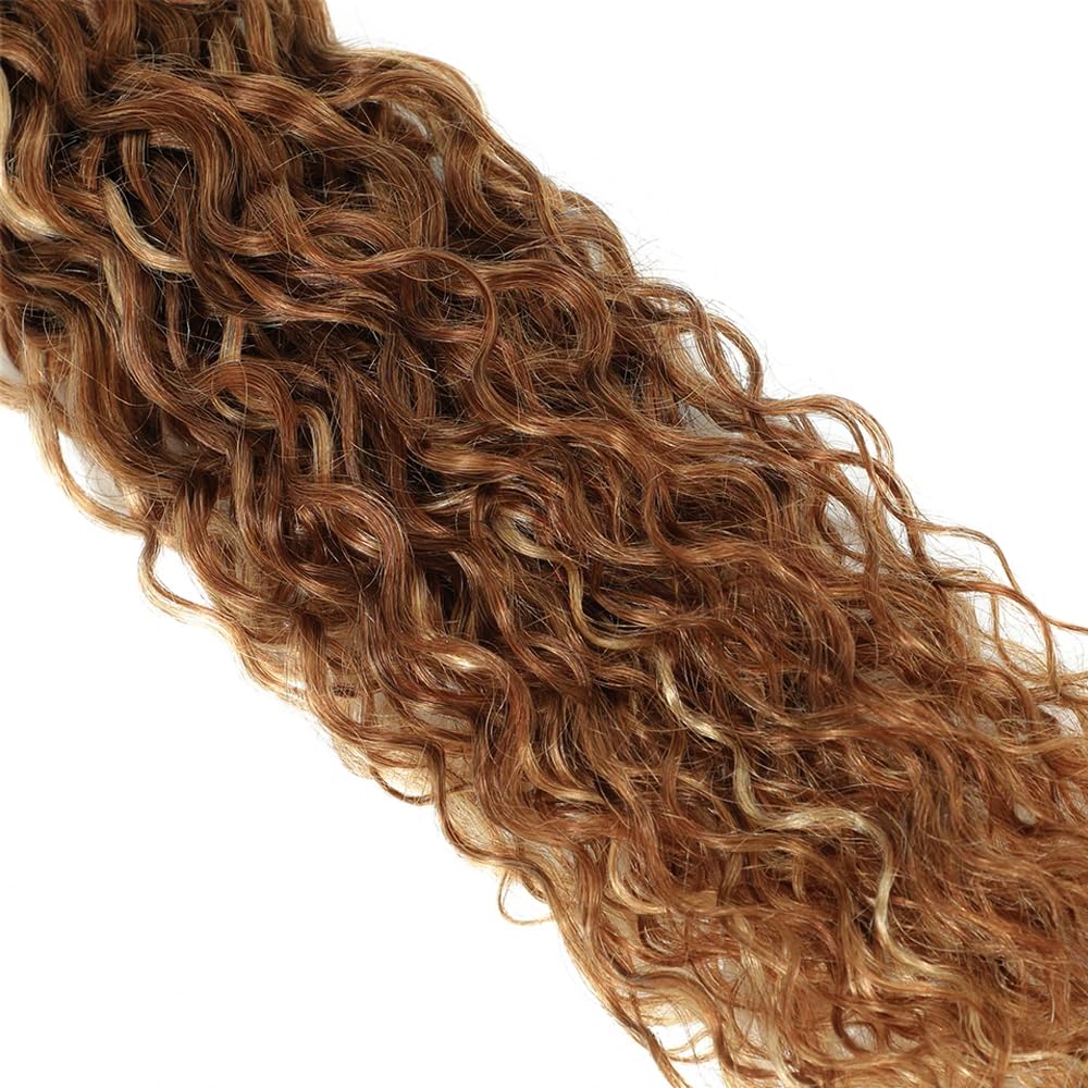 Brazilian Water Wave Human Remy Virgin Hair Weaves P4/27 Highlight Color 100g/bundle Double Wefts 3Bundles/lot full and soft