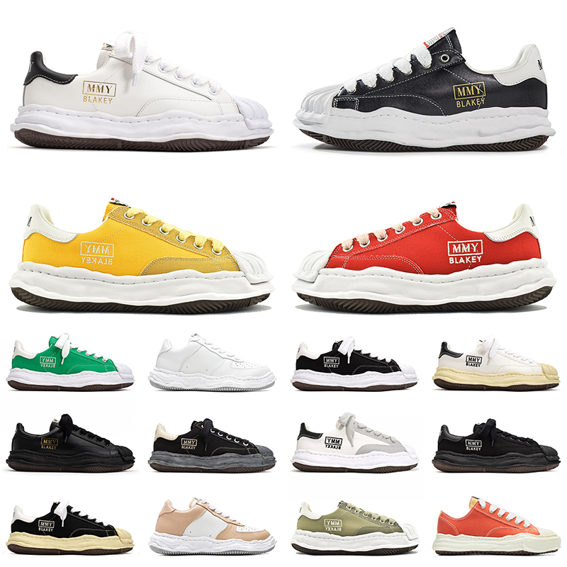 Fashion Designer Maison Mihara Yasuhiro Casual Shoes MMY Blakey Wayne Original Sole Leather Low Women Mens Luxury Loafers Canvas Trainers Flat Platform Sneakers