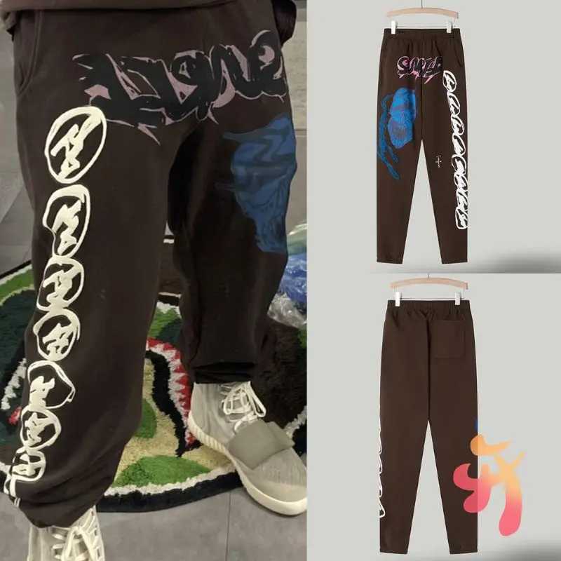 Men's Pants Rock Hip Hop Street Cactus Jack Sweatpants Foam Graffiti Letter Printed DrawstrGuard Pants Men Women Casual Trousers J240129