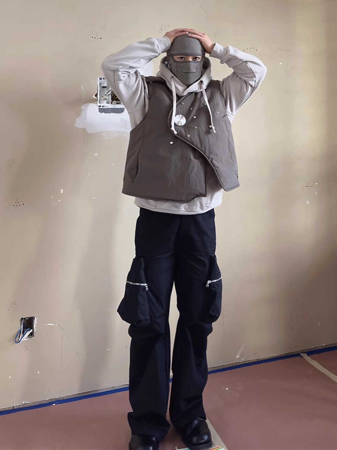 Bale Washed Oversized Straight Leg Pants Loose Men Oversized With Wide Leg Flared Pants Men Loose Causal Pants