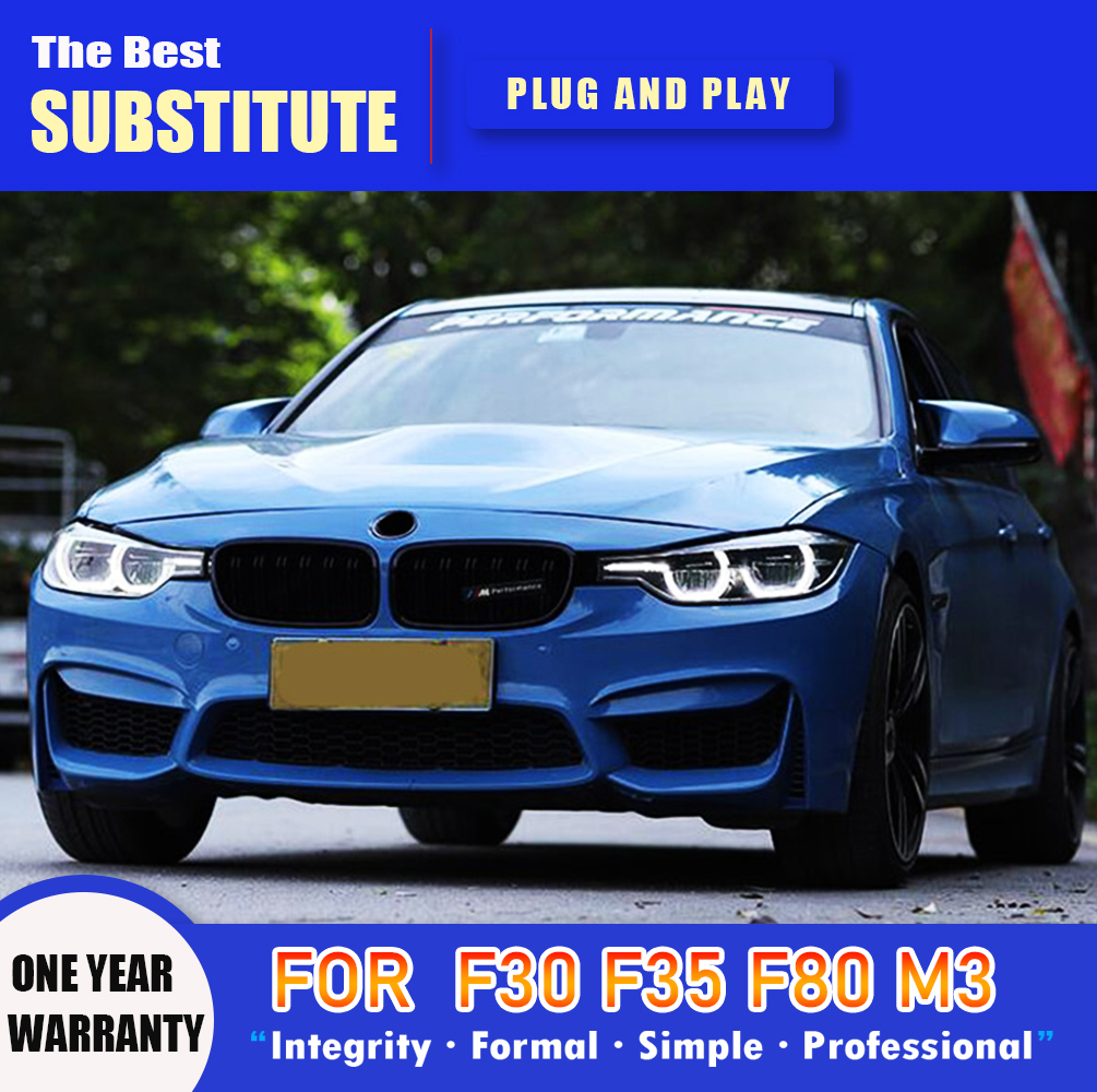 Car Head Lamp For BMW F30 F35 F80 M3 LED Headlight Assembly 13-19 Car Accessories Daytime Running Light Streamer Turn Signal Auto Parts