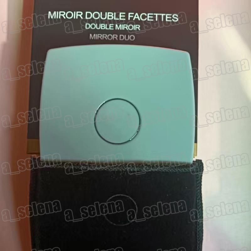 Brand Double Facettes Mirror DUO Makeup Mirror With Dusk Bag Compact Mirrors Makeup Tools with Concave Mark