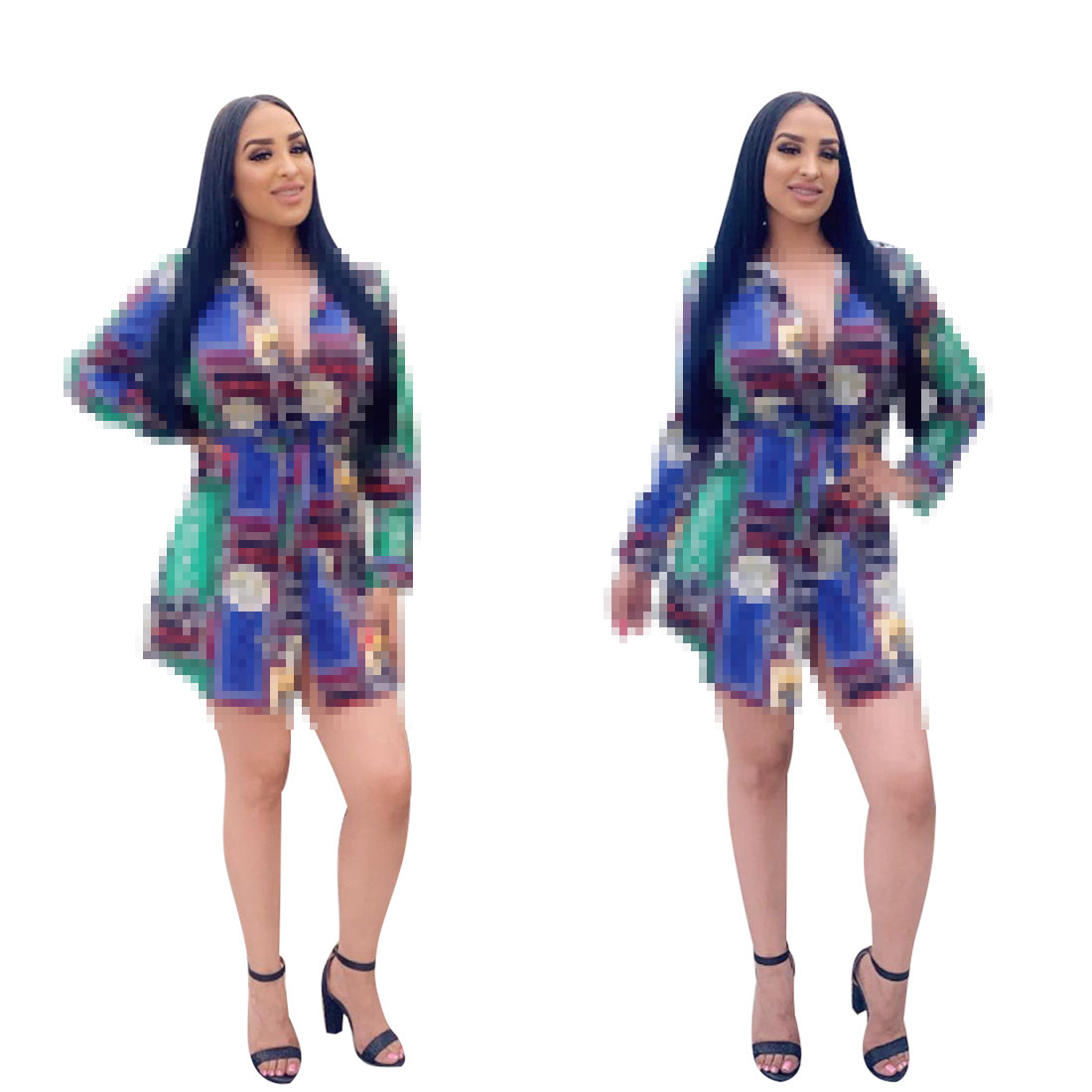 Shirt Dress Women Fashion Lapel Neck Long Sleeve Short Mini Dresses Clubwear Free Ship