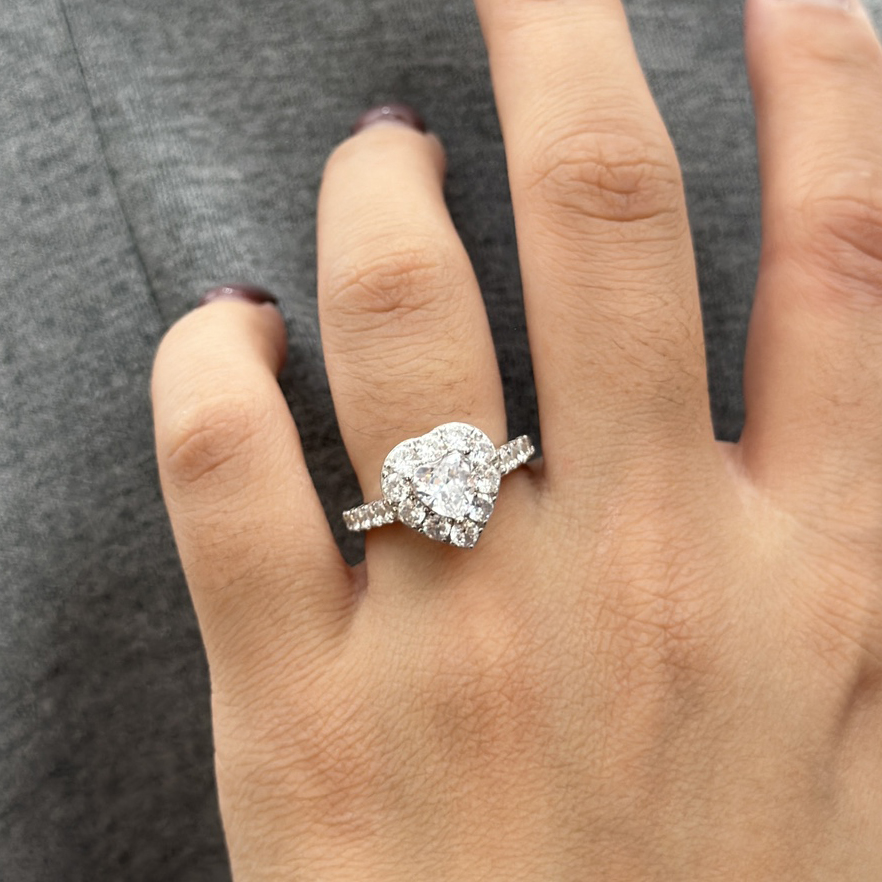 Sterg sier Moissanite Engagement Ring dia Set dias European size exquisite gift with box 009