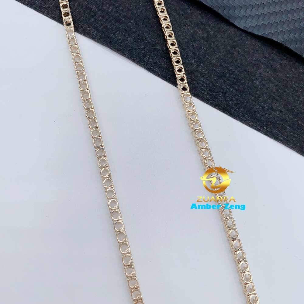 Price 3mm Real Solid Gold 10k Tennis Chain Necklace Without Stone