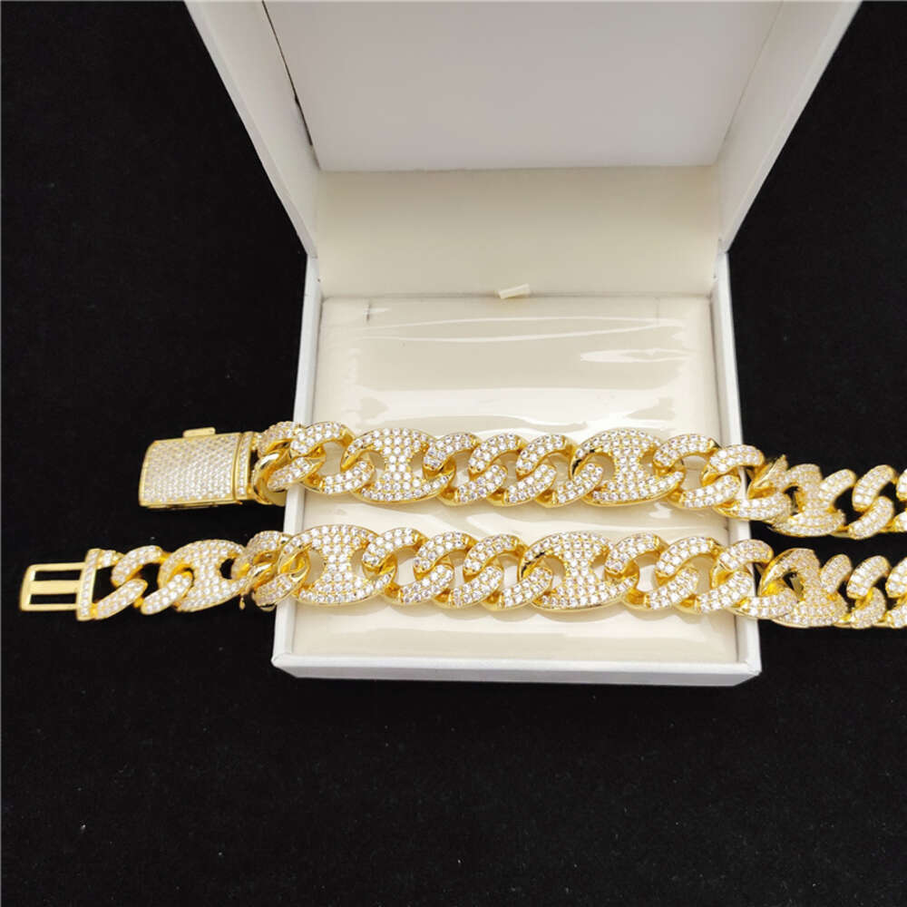 Miami Cuban Link Chain Necklace Gold Plated for Men Hip Hop