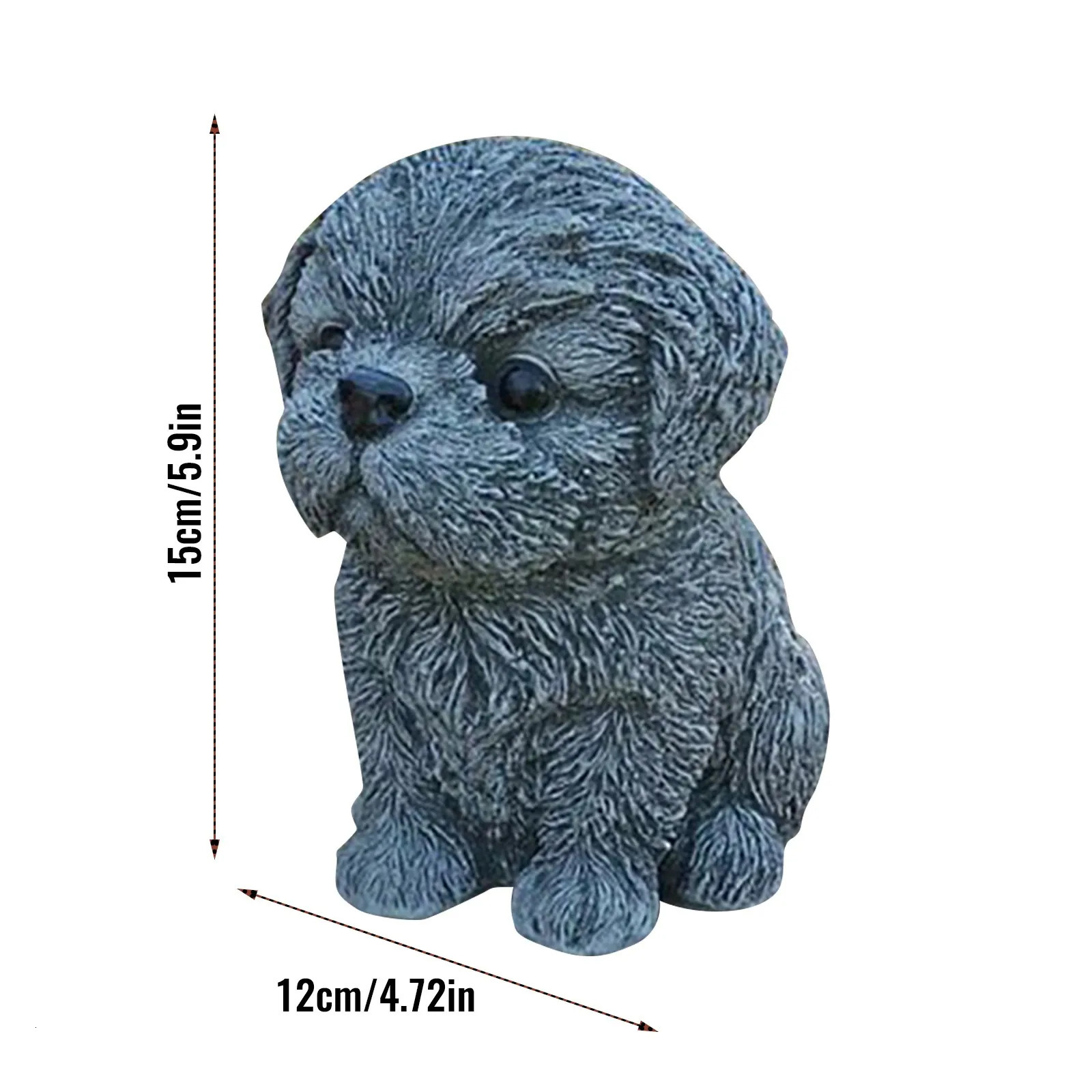 1pcsgarden Decoration Outdoor Shih-tzu Dog Lovers Gift Shih Tzu Puppy Garden Statue Dog Statueadornos Jardin Exterior 240119