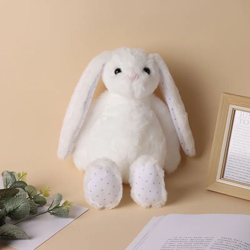 Bunny Sublimation Easter Plush long ears bunnies doll with dots 30cm pink grey blue white rabbite dolls for childrend cute soft plush toys 0207 s