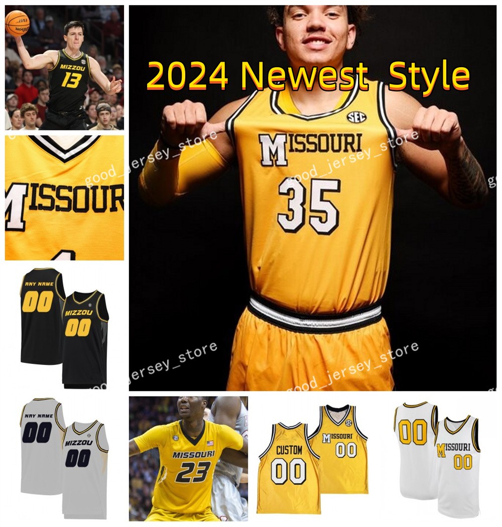 Missouri Tigers 2024 Basketball Jersey 33 JV Brown 2 Tamar Bates 31 Caleb Grill 13 Jesus Carralero Martin 75 Conor Vanover Missouri Jerseys Custom Stitched Mens