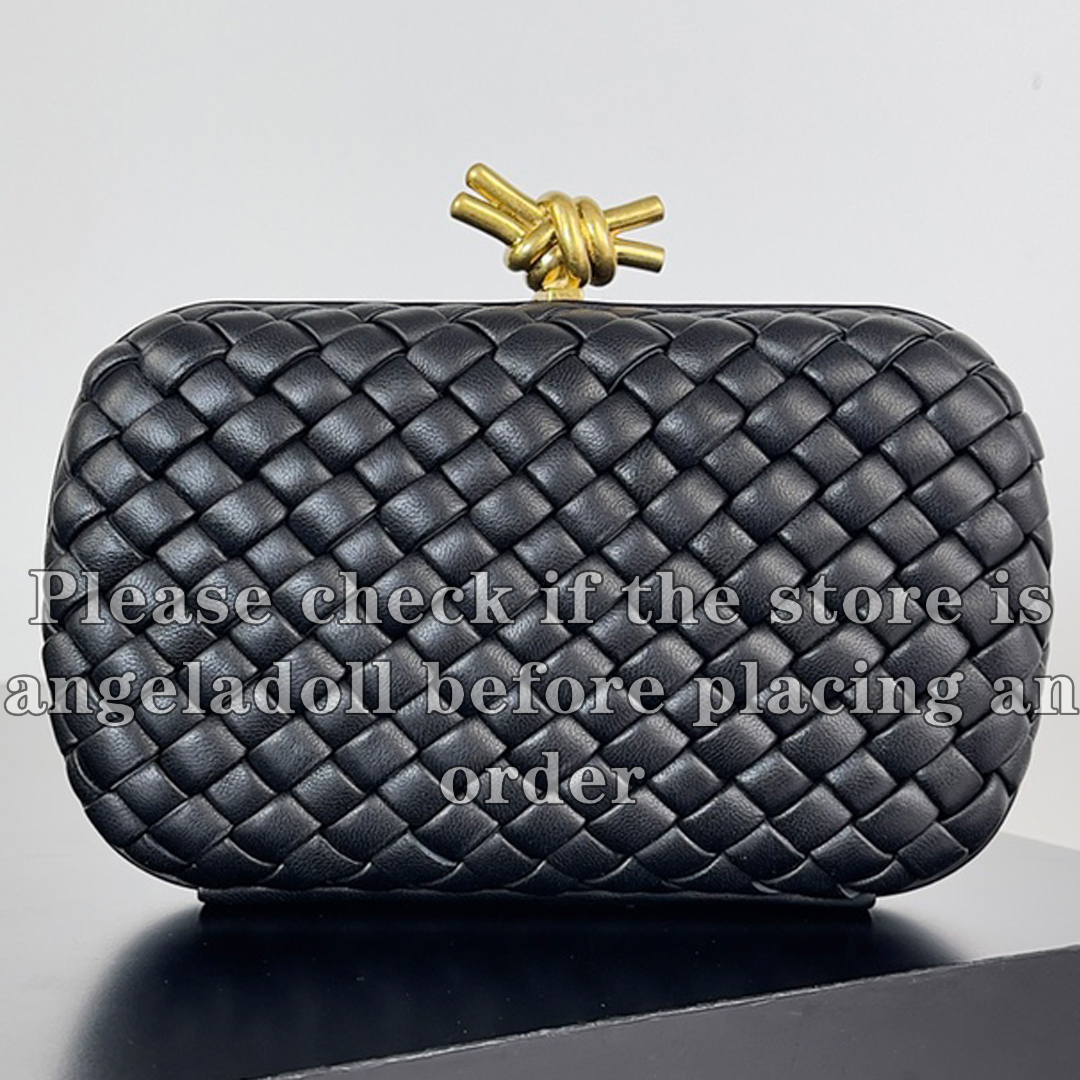 10A Mirror Quality Designer Knot Minaudiere Clutch Bags Mini Womens Party Evening Bag Woven Real Intreccio Leather Lambskin Purse Luxurys Handbags Black Box Bag