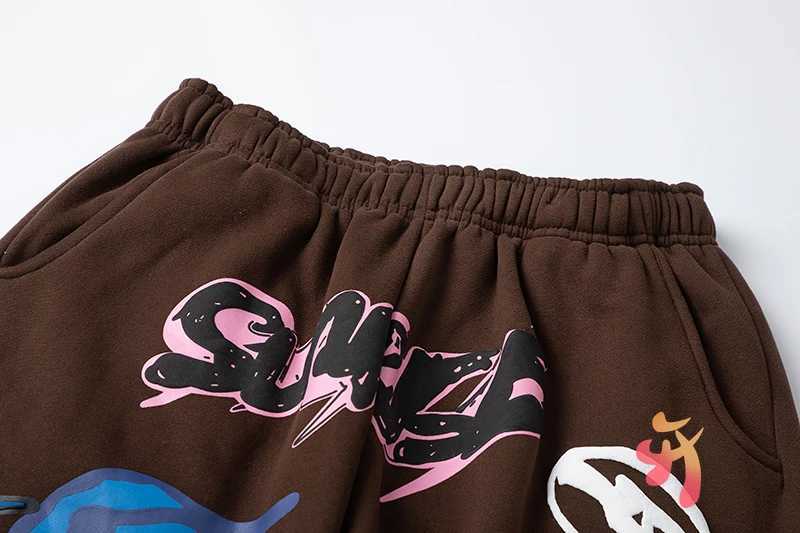 Men's Pants Rock Hip Hop Street Cactus Jack Sweatpants Foam Graffiti Letter Printed DrawstrGuard Pants Men Women Casual Trousers J240129