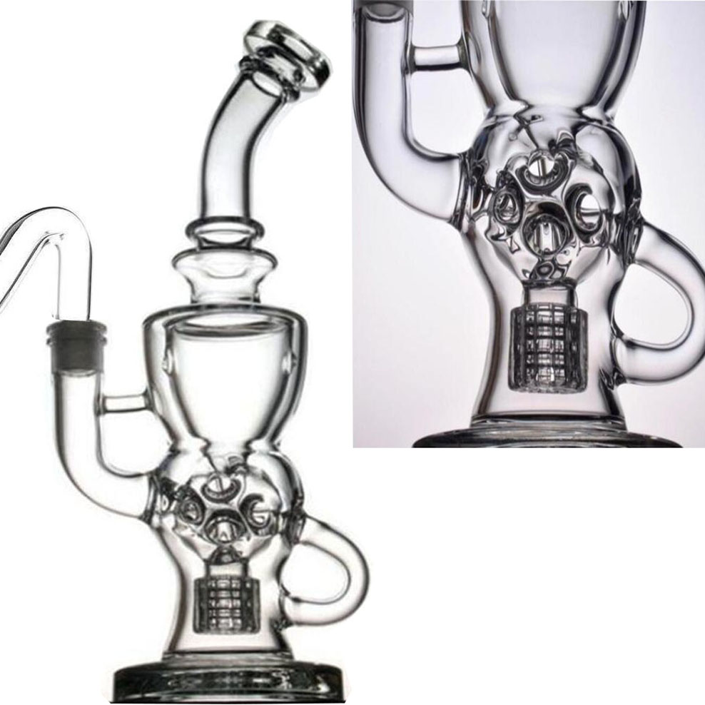 Hookahs Water Bongs Matrix Perc Transparent Feb Egg Recycler Glasses Oil Dab Rigs Glass Water Pipes 14mm banger
