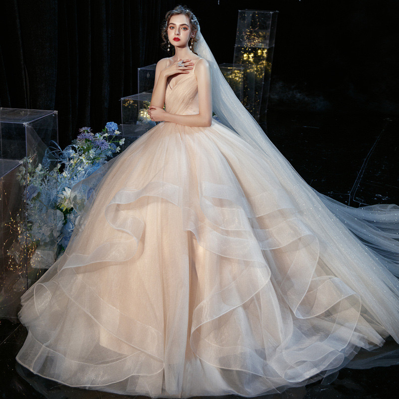 Sexy Blig Modest A Lie Weddig Dresses Bridal Gows Elegat Crystals Tassels Pricess Appliqued Sequis Plus Size Robe De Mariee Custom Made Lace Wed Ppliq