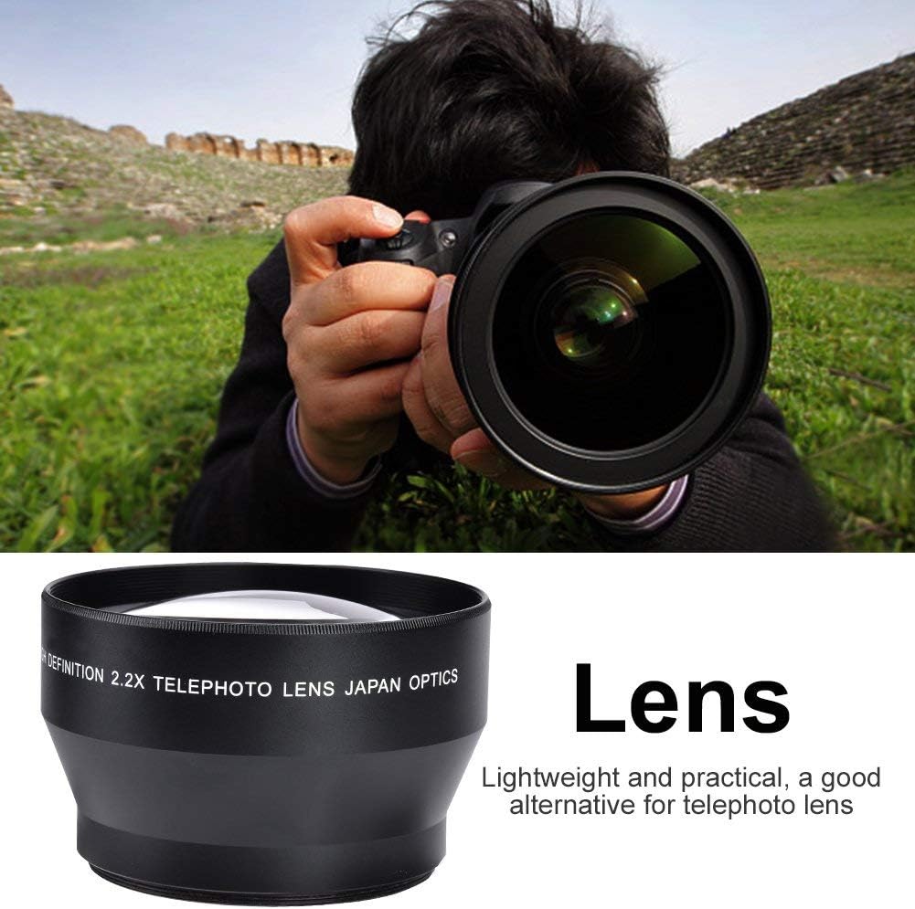 2.2X Camera Lens HD Telephoto extender lens 72mm 67mm 62mm 58mm Mirrorless Camera Teleconverter for Nikon Canon Sony Pentax Olympus DSLR Camera