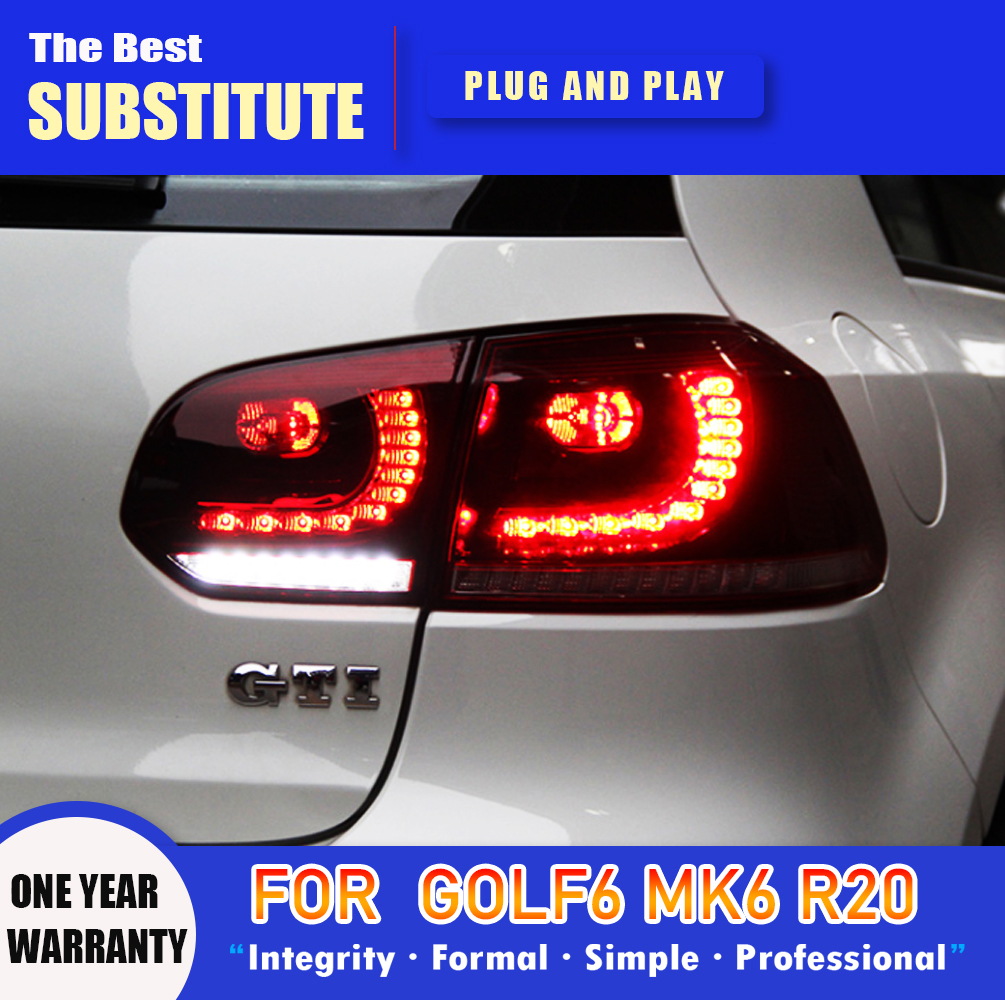 Car Accessories Taillight Assembly For VW Golf 6 MK6 R20 LED Tail Light 09-12 Brake Reverse Parking Running Light Turn Signal Rear Lamp