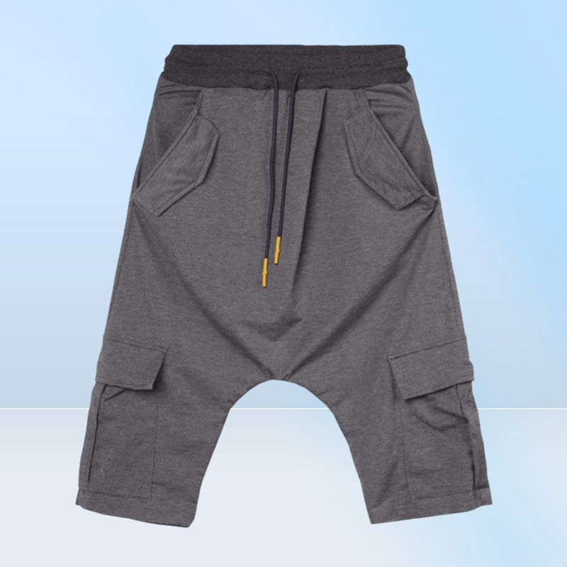 Men039s Pants Fashion Summer Harem Adjustable Microelastic Soft Cotton Blend Low Crotch Cargo Trousers Plus Size For Male