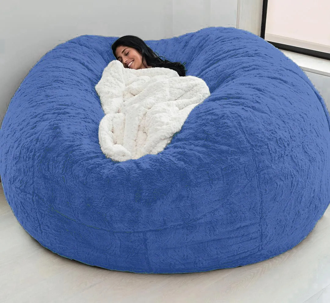 135-180CM Lazy BeanBag Sofas Cover Chairs without Filler Linen Cloth Lounger Seat Bean Bag Pouf Puff Couch Tatami Living Room 240118 - view 5