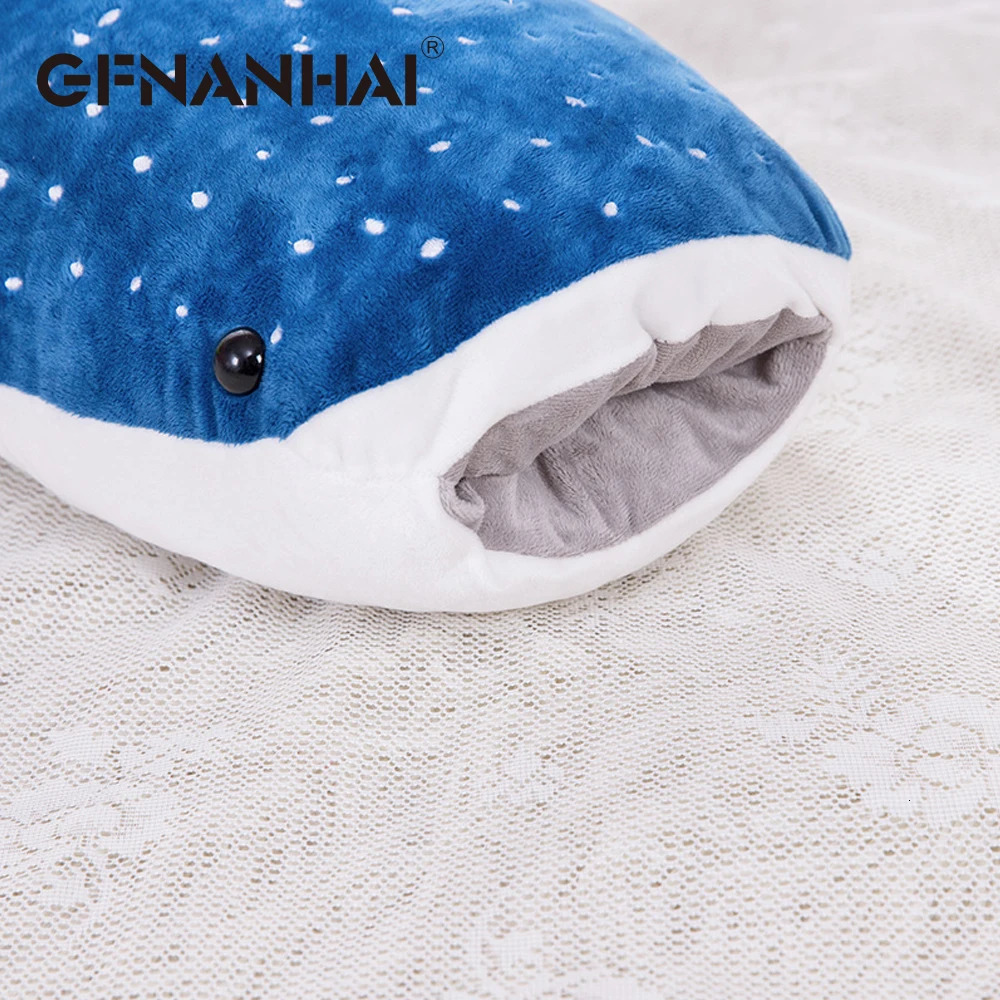 1pc 56cm cartoon simulation blue shark plush toy stuffed soft creative animal whale dolls cushion for children birthday gif 240122
