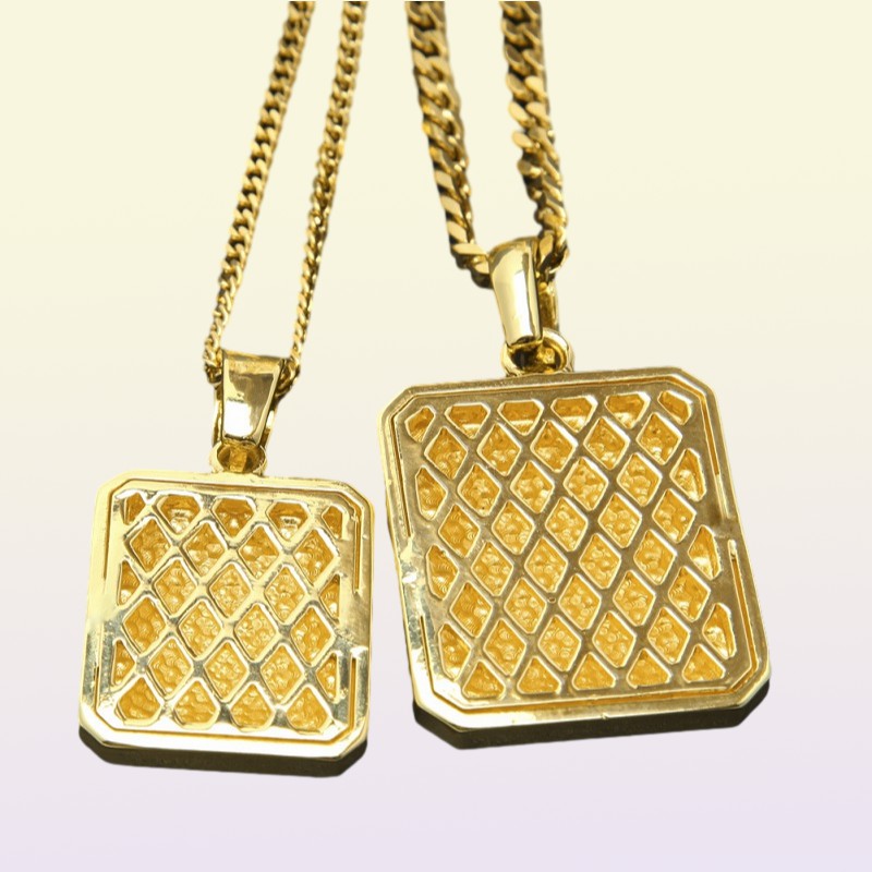 Mens Gold Cuban Link Chain Fashion Hip Hop Jewelry with Full Rhinestone Bling Bling Diamond Dog Iced Out Pendant Necklaces