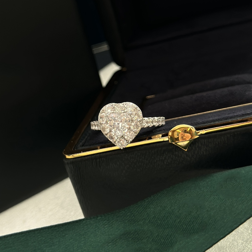 Sterg sier Moissanite Engagement Ring dia Set dias European size exquisite gift with box 009