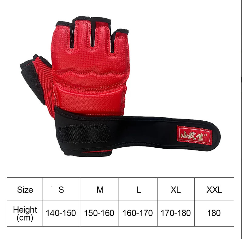 Half Finger Boxing Gloves PU Leather MMA Fighting Kick Boxing Gloves Karate Muay Thai Training Workout Gloves 240125