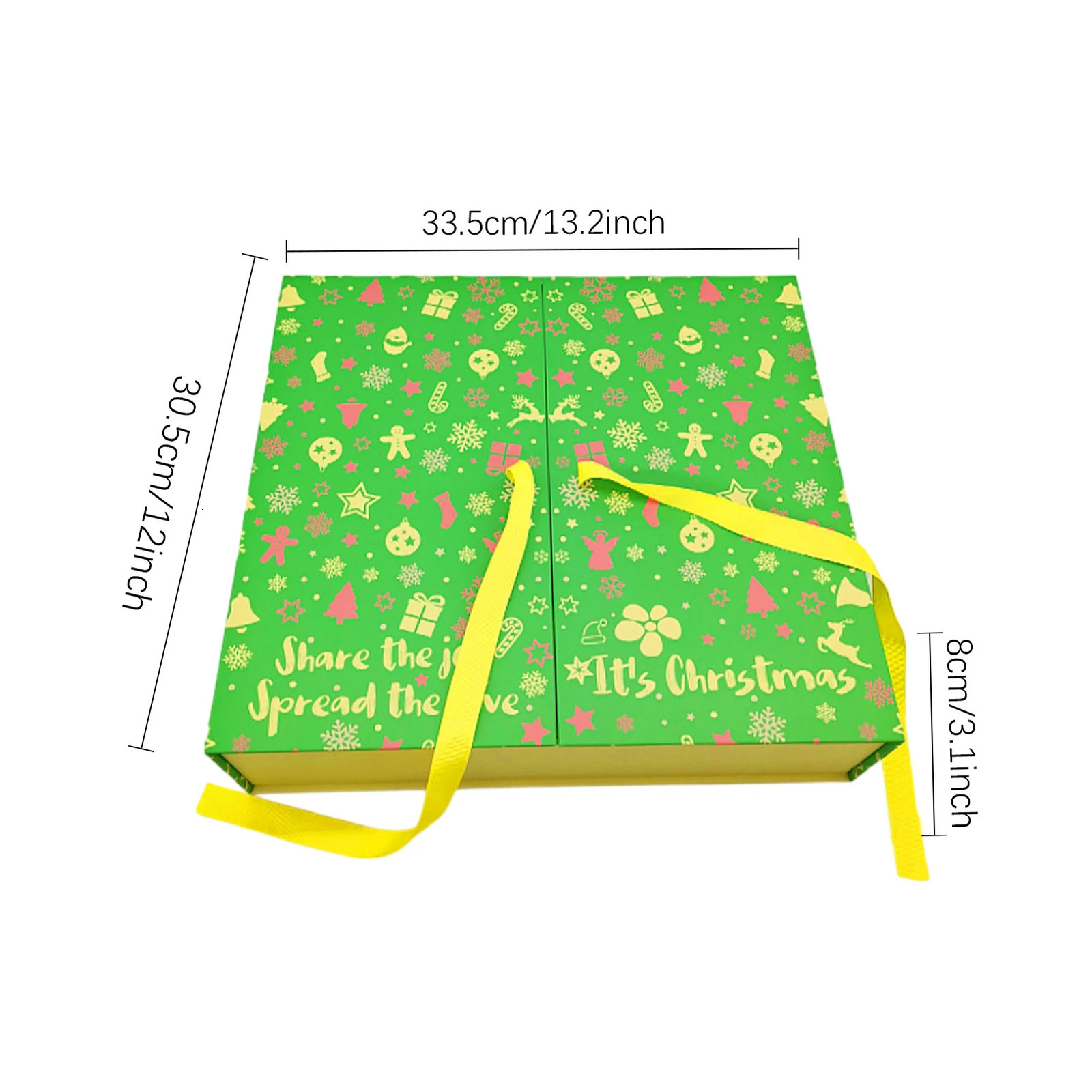 Christmas Advent Calendar DIY 24 Day Double Exposed Cover Christmas Filling Box Countdown Calendar Empty Box Christmas Gift 240118