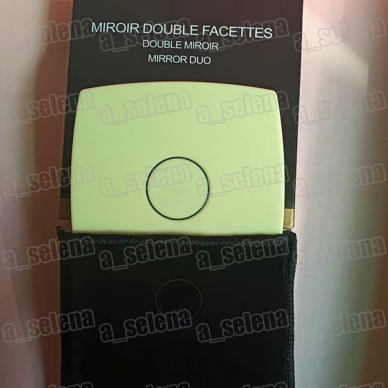 Brand Double Facettes Mirror DUO Makeup Mirror With Dusk Bag Compact Mirrors Makeup Tools with Concave Mark
