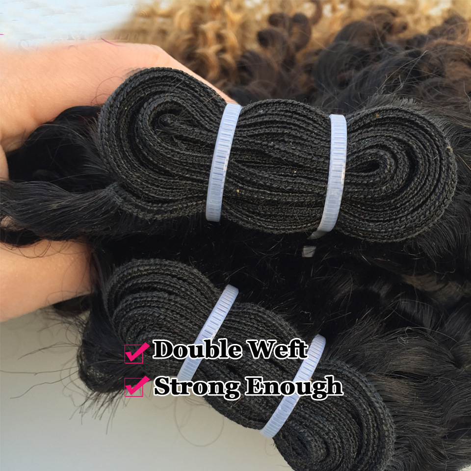 Ombre 1B/4/27 Brazilian Kinky Curly Human Remy Virgin Hair Weaves 100G/Bundle Double Wefts 3Bundles/Lot Full And Soft
