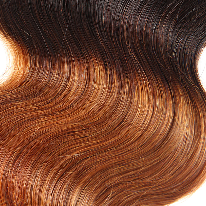 Ombre 1B/30 Brazilian Body Wave Human Remy Virgin Hair Weaves 100G/Bundle Double Wefts 3Bundles/Lot