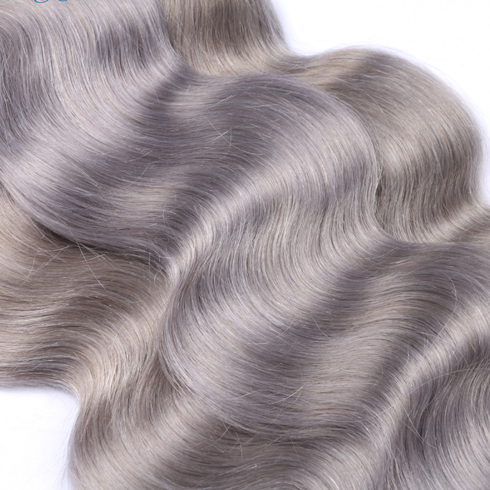Ombre 1B/Grey Brazilian Body Wave Human Remy Virgin Hair Weaves 100g/bundle Double Wefts 3Bundles/lot