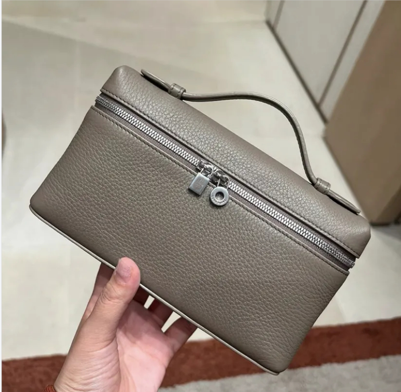 L19 Lunch Box Bag Gigi Leather Makeup Crossbody Shoulder Handbag
